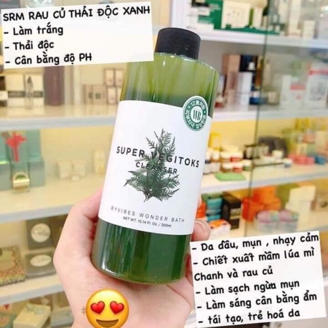 Sửa rửa mặt thải độc rau củ