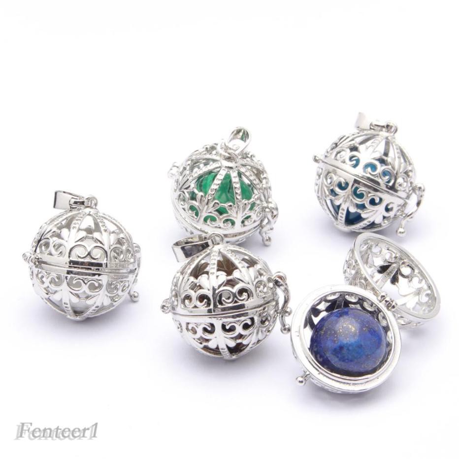 1 [Fenteer1] Mặt Dây Chuyền Hạt Đá Lọc Tinh Dầu Tự Làm