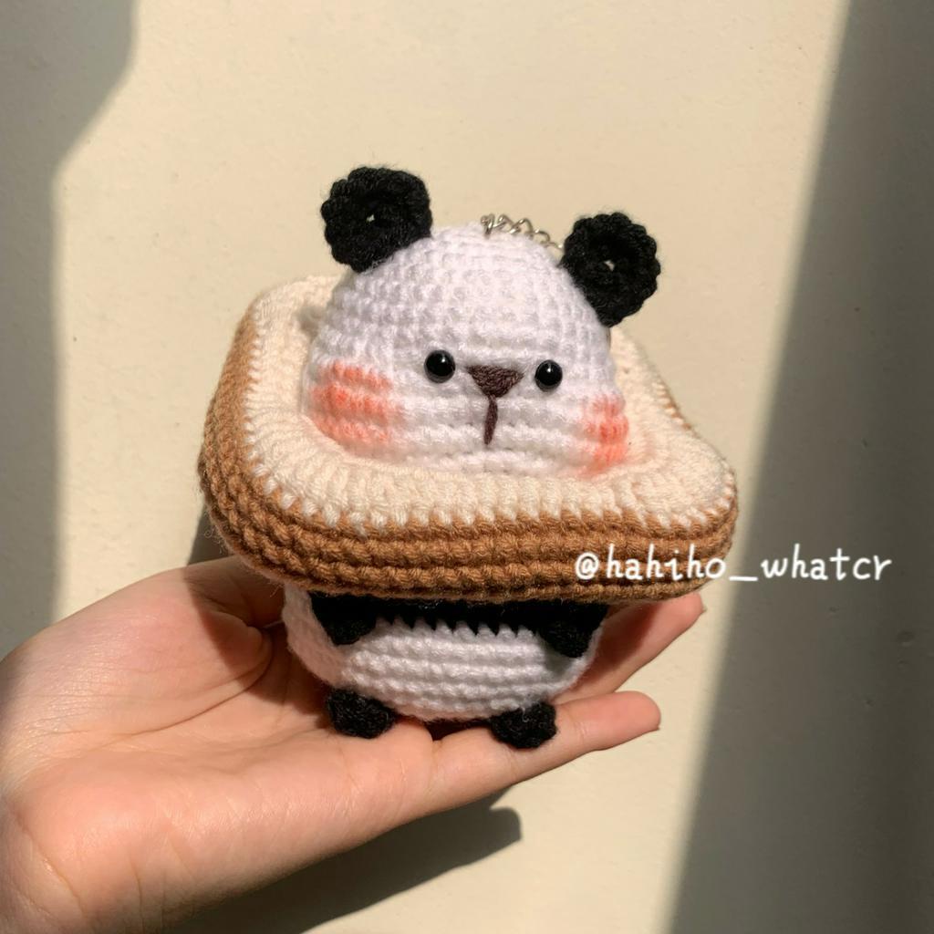 Gấu trúc bánh mì | Móc khóa, thú bông handmade