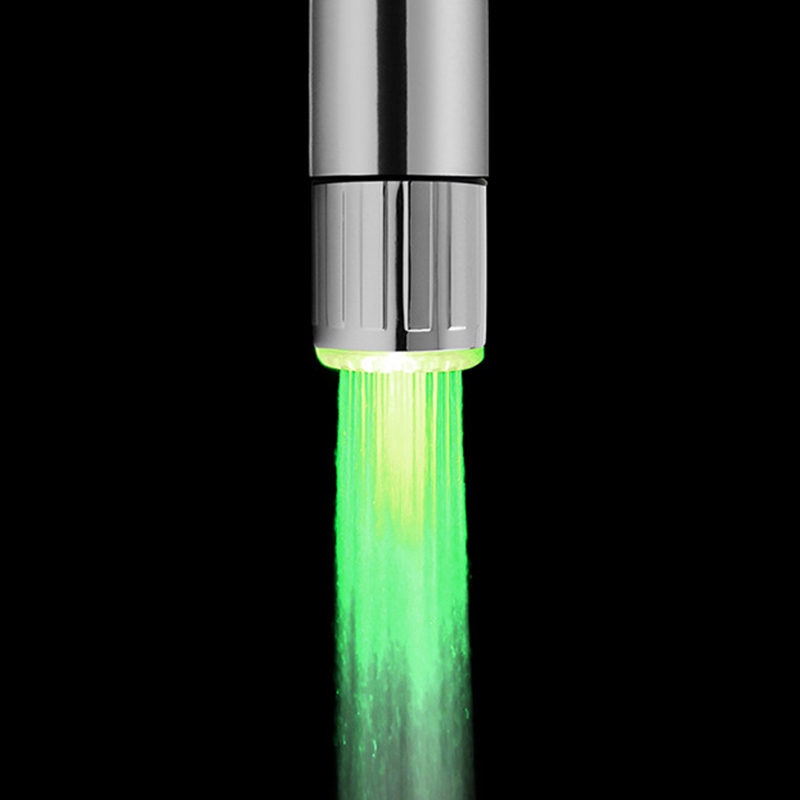 Vòi nước có đèn led cảm ứng nhiệt độ thay đổi 3 màu kèm vòng chuyển đổi