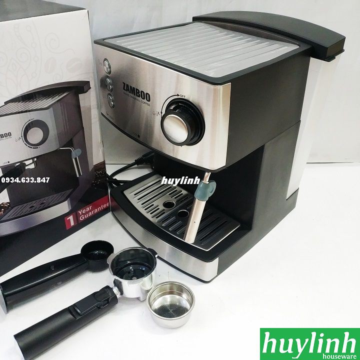 [Mã ELHAMS5 giảm 6% đơn 300K] Máy pha cà phê Espresso gia đình Zamboo ZB-88CF - 15bar - Tặng 500 gram cafe