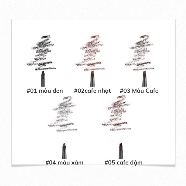 [Lên Màu Đẹp] Chì Kẻ Mày Bút Vẽ Chân Lông Mày Tam Giác 2 Đầu Myonly 3071 Lên Màu Nét, Bền Màu, Không Thấm Nước | BigBuy360 - bigbuy360.vn