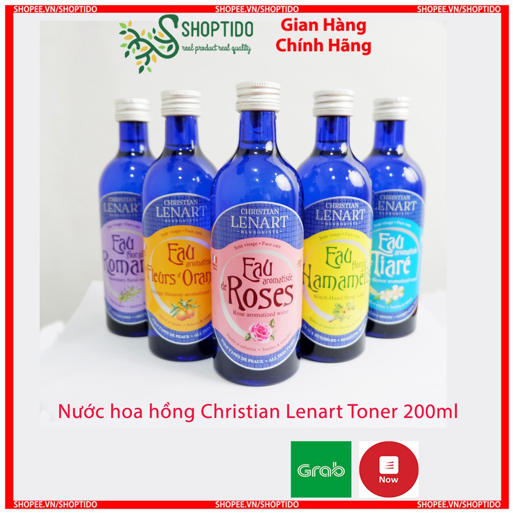 Nước hoa hồng Christian Lenart Toner hương hoa thiên nhiên 100ml - 200ml chính hãng Pháp NPP Shoptido