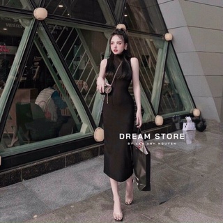 [HÌNH_THẬT_ẢNH_CUỐI] Đầm body sát nách cổ lọ form dài