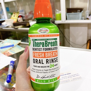 Nước súc miệng TheraBreath ngăn ngừa hôi miệng hương bạc hà 473ml