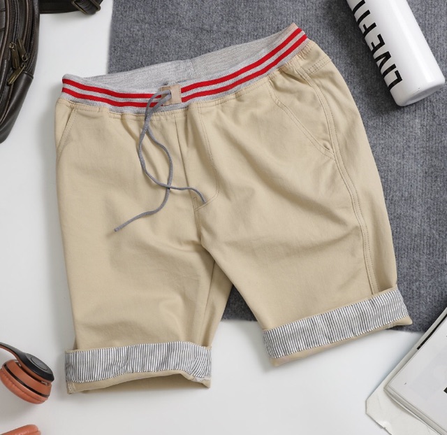 Quần sọt Nam Kaki lưng thun vải giản cao cấp | BigBuy360 - bigbuy360.vn