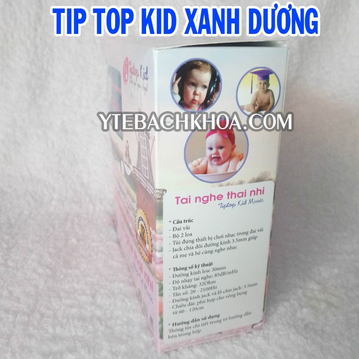 [TẶNG] TAI NGHE THAI NHI TIPTOP KID MUSIC MÀU XANH DƯƠNG (TẶNG TAI NGHE SAMSUNG AKG SIÊU HAY CHO MẸ)