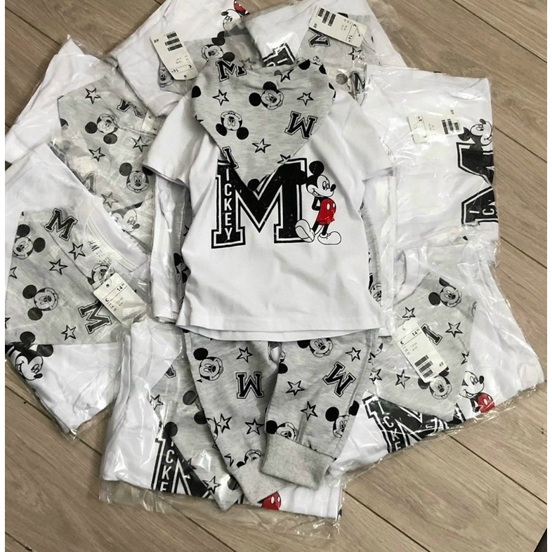 Set 3 chi tiết kèm yếm hm cho bé trai bé gái size từ 10-22 cân