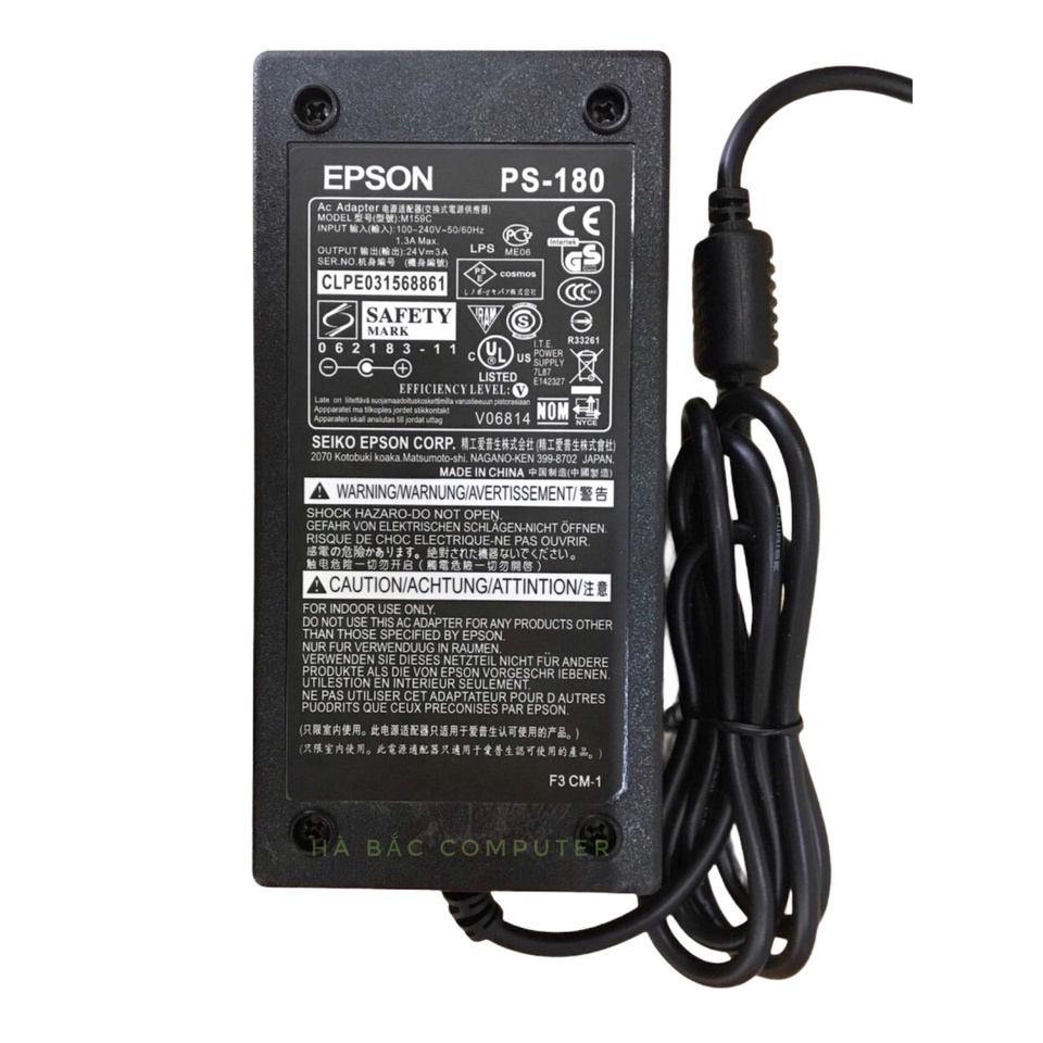 Nguồn Máy In Epson 24V 3A - Adapter Màn Hình, Camera Máy In, Máy Scan...Zin