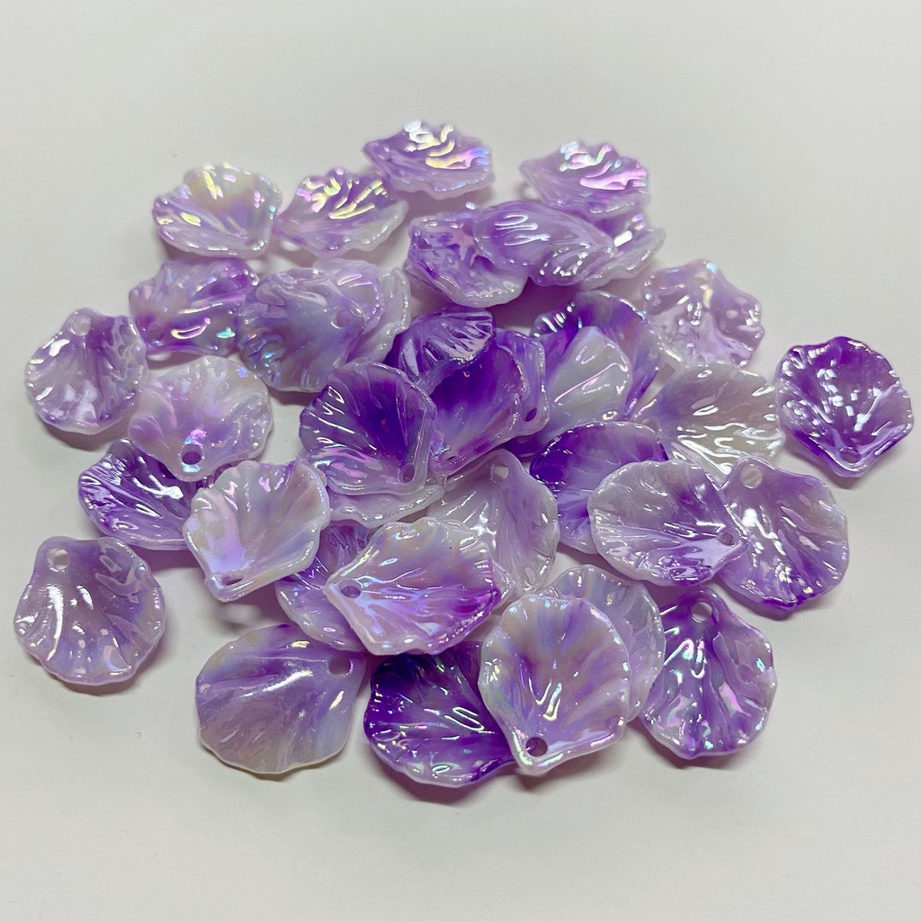 (50g)Cánh hoa bắp cải loang màu size 15*17mm, Nguyên liệu làm trang sức cổ trang, Nguyên liệu diy