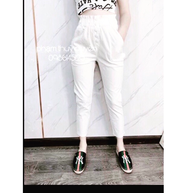Quần baggy 4 cúc chất đũi