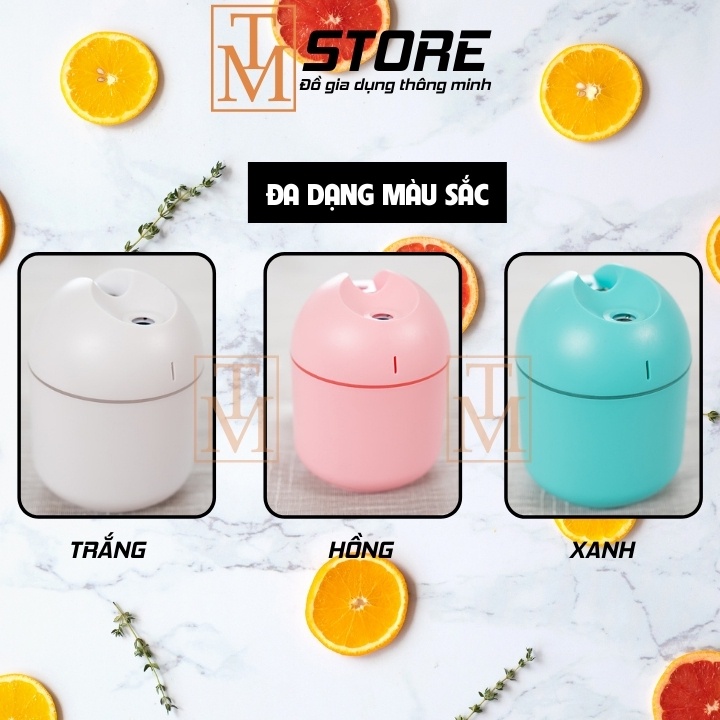 Máy xông tinh dầu mini - Máy phun sương mini đèn LED 250ml MX1