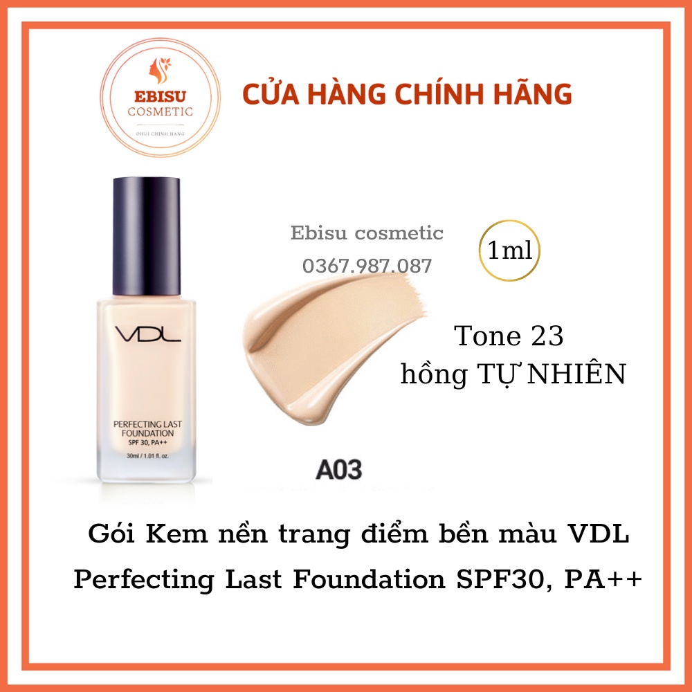 Gói Kem nền trang điểm bền màu VDL