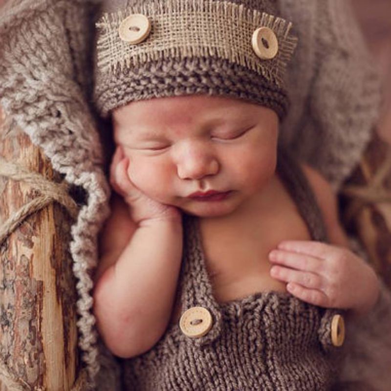 Mary☆Infant Photography Outfits Newborn Photography Accessories Baby Hat Crochet Costume for Photo Props