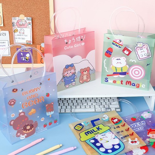 yoopin Túi Đựng Quà Sinh Nhật, Túi Quà Tặng,Túi đựng quà trong suốt in hình gấu bear dễ thương | BigBuy360 - bigbuy360.vn