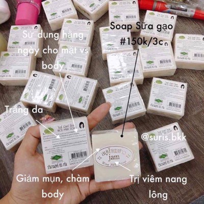 Xà phòng sữa cám gao Thái Lan - Jam Rice Milk Soap