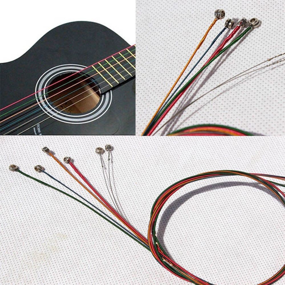 Set 6 sợi dây đàn guitar 1m nhiều màu sắc