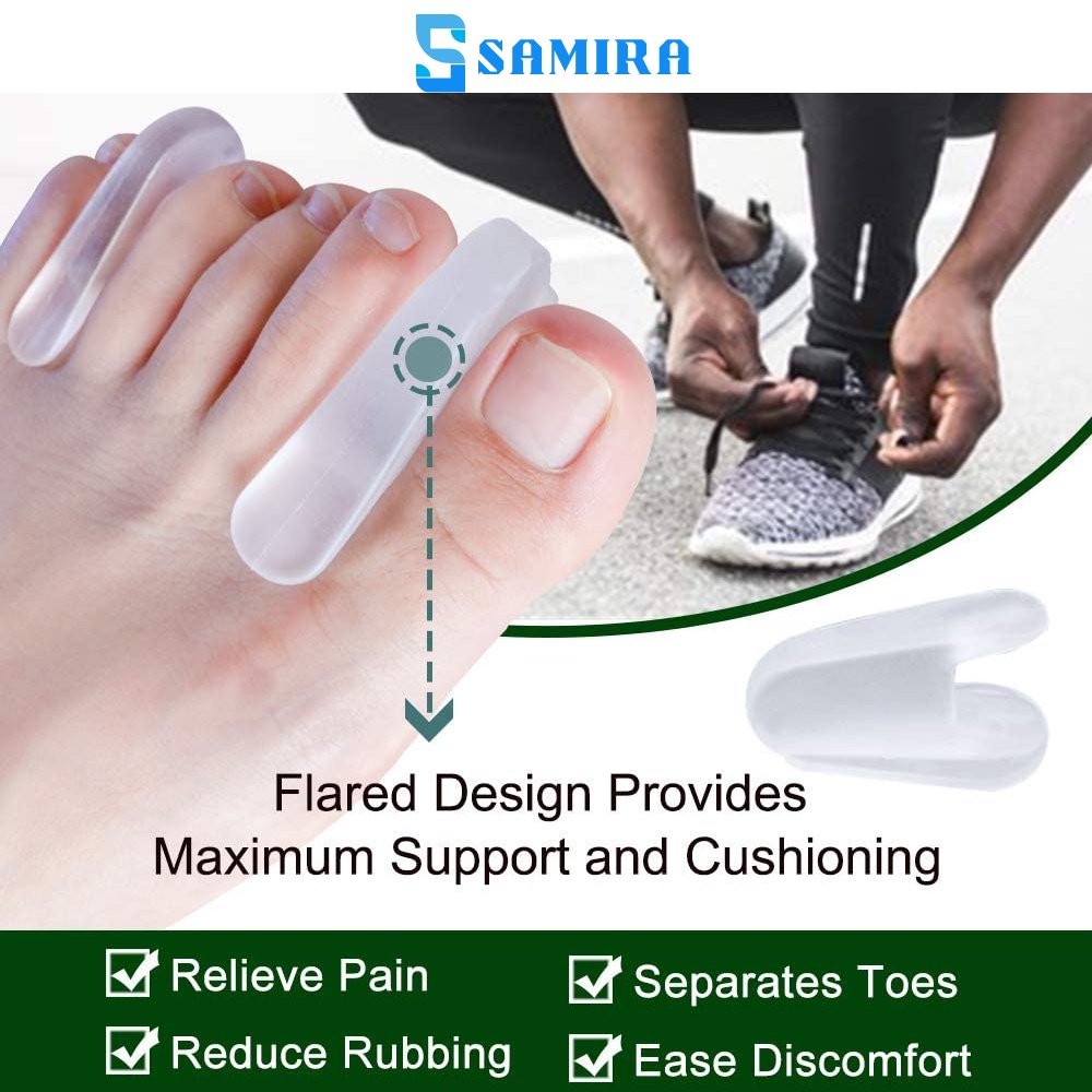 2 Dụng cụ silicon tách ngón chân duối thẳng ngón chân bị vẹo siêu bền SA17