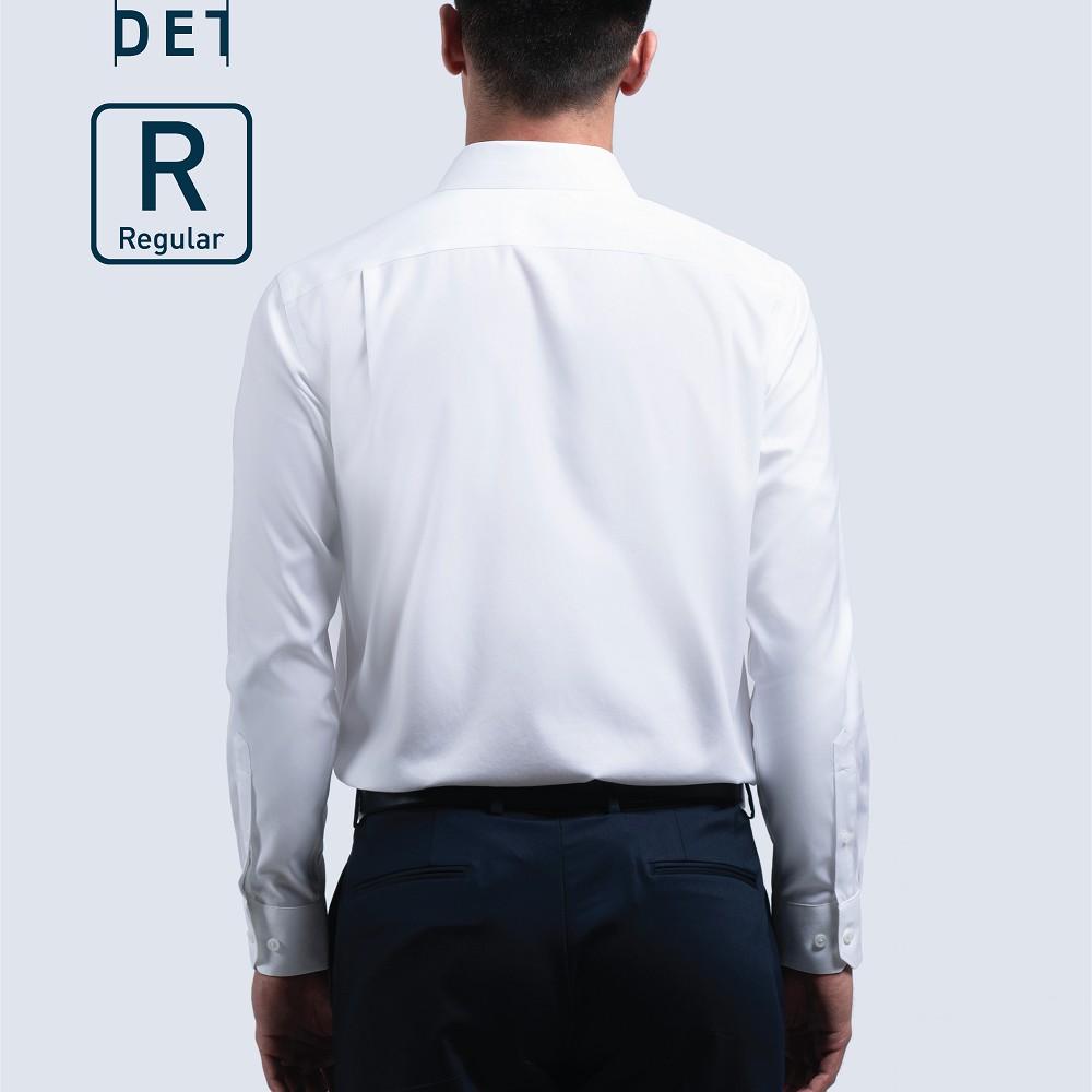 Áo sơ mi nam chống nhăn tay dài DETERMINANT dáng suông màu trắng - White [DET201] | BigBuy360 - bigbuy360.vn