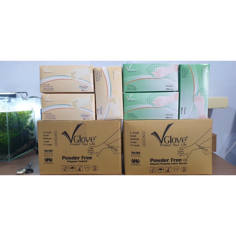 Găng tay y tế không bột Vglove chính hãng, Size XS,S,M,L, hộp 100 cái, TTIC Shop | BigBuy360 - bigbuy360.vn