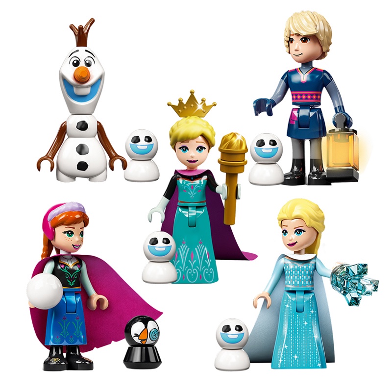 Đồ chơi khối xếp hình trong phim công chúa băng giá Anna Elsa 