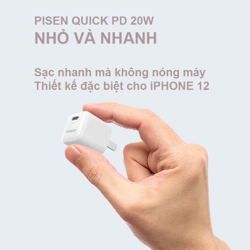Sạc Nhanh 20W Chính hãng Pisen