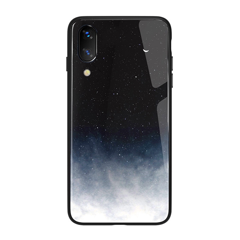 Ốp điện thoại mặt kính cường lực màu gradient xinh xắn cho Samsung Galaxy S8 S9 Plus S10 Plus S10e Note 8 9