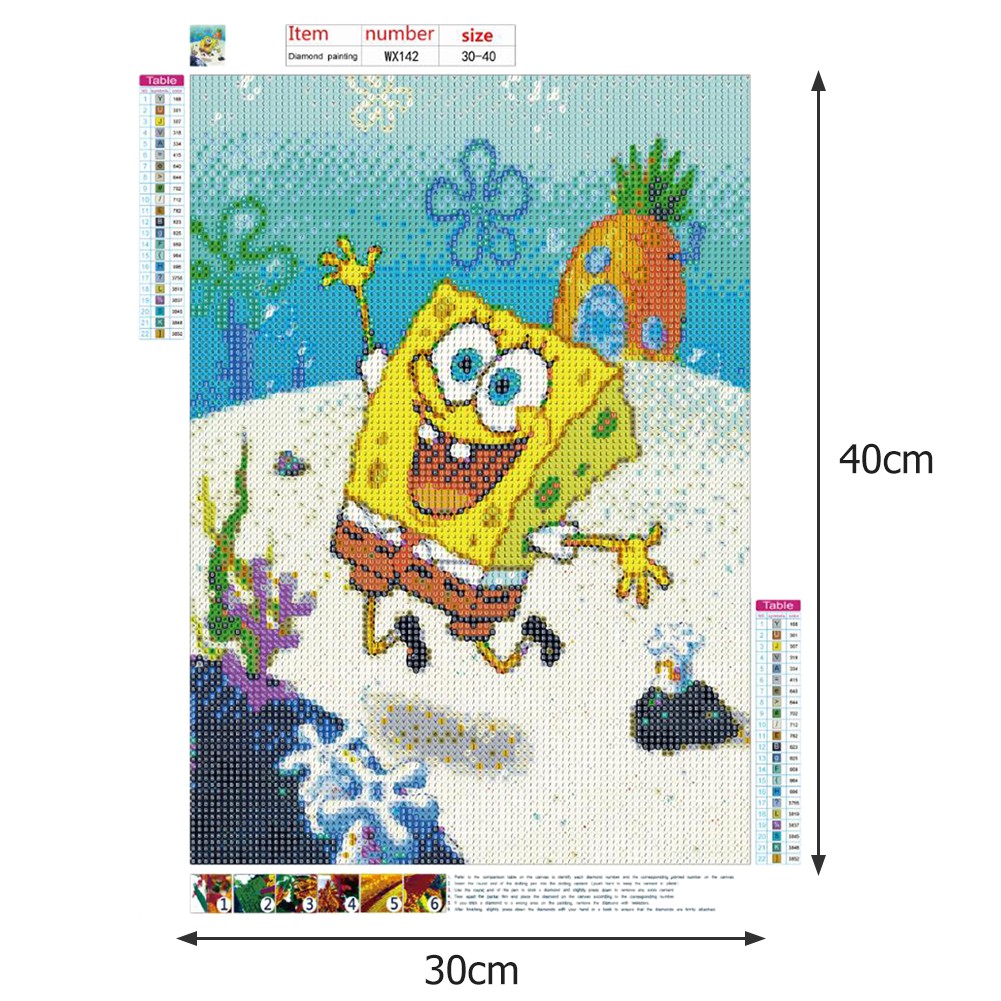 Bộ Tranh Đính Trang Trí Hình Hoạt Hình 5d Diy