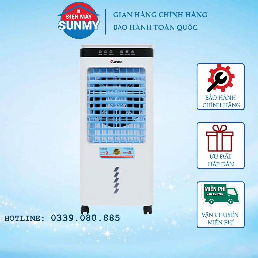 Quạt hơi nước Rapido Everest 6000D Turbo - Hàng Chính Hãng - Quạt điều hoà, máy làm mát không khí Rapido