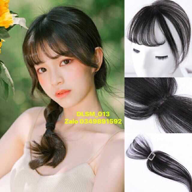 Tóc mái thưa 3D làm bằng tóc thật DLSM_013