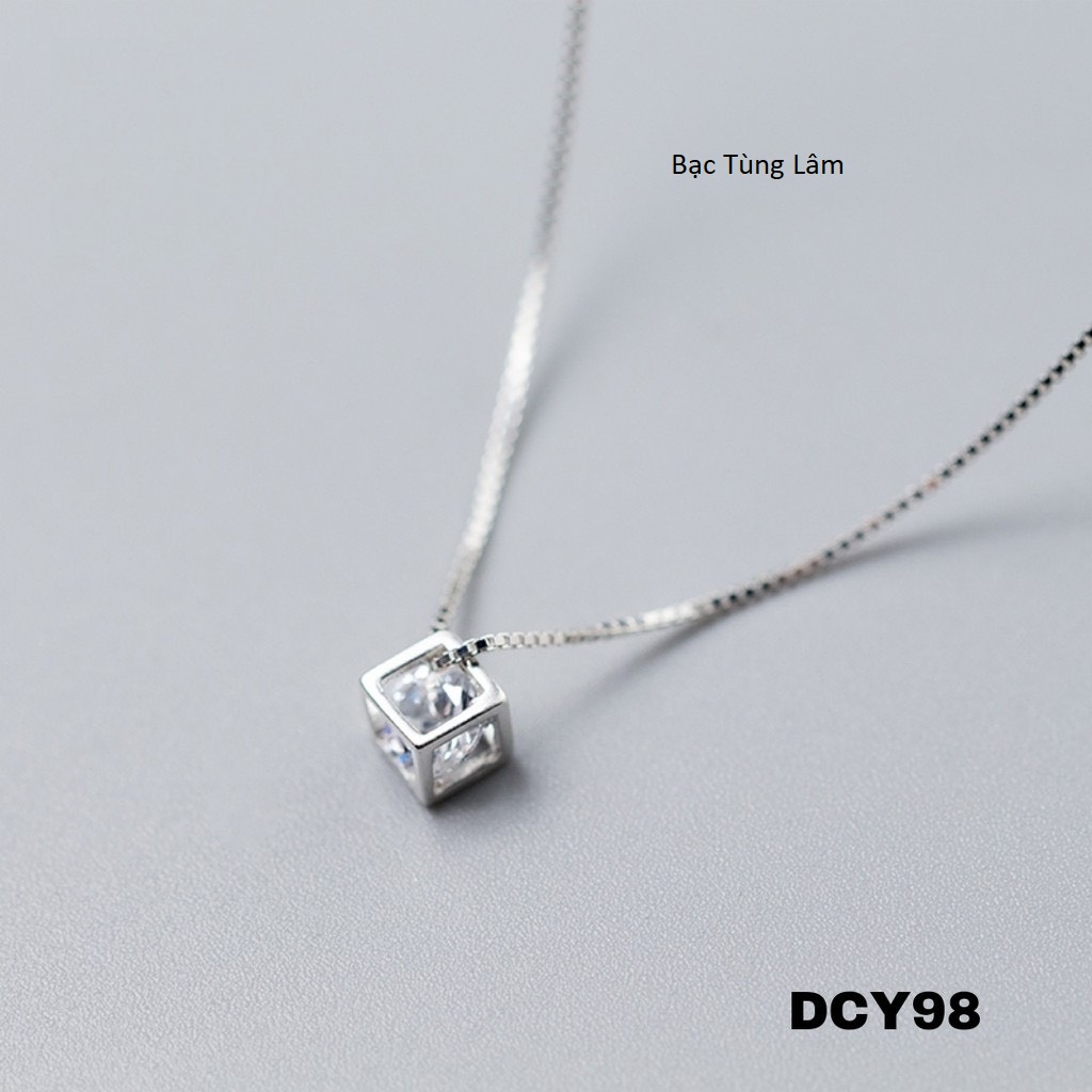 Dây chuyền nữ - Dây chuyền nữ bạc ta mặt ổ đá giá yêu