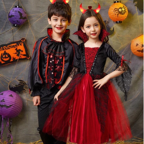 Trang PhụC Halloween Phù ThủY Ma Cà RồNg Cho Bé