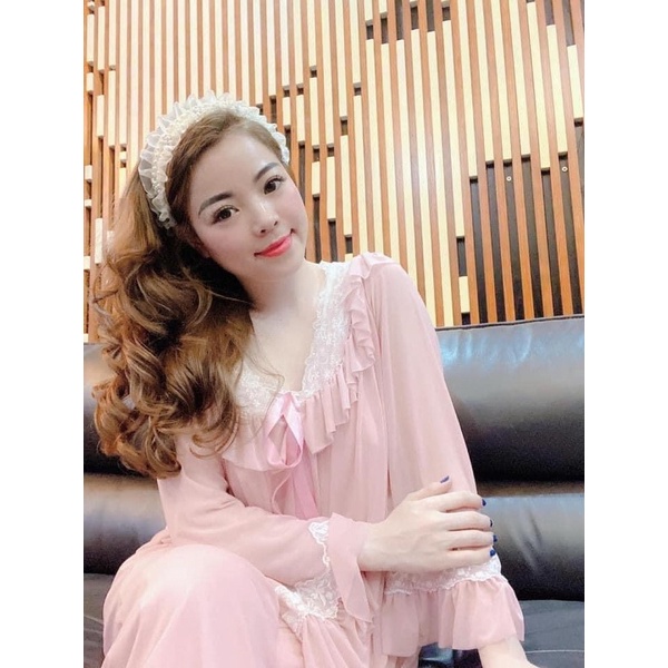 Sét Váy Ngủ  Kèm Choàng Cao Cấp, Váy Ngủ Tiểu Thư Kèm Váy 2 Dây Chất Mềm Mịn Cực Kì Ấm Áp Cho Các Nàng Từ 40-65kg. | BigBuy360 - bigbuy360.vn