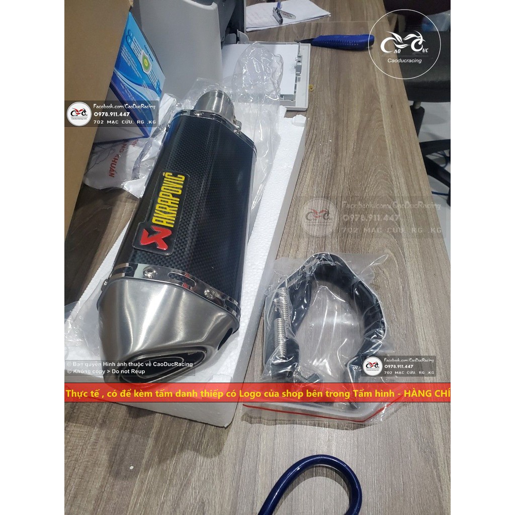 Pô aka Akapovic cacbon full hộp tiêu pass loxo