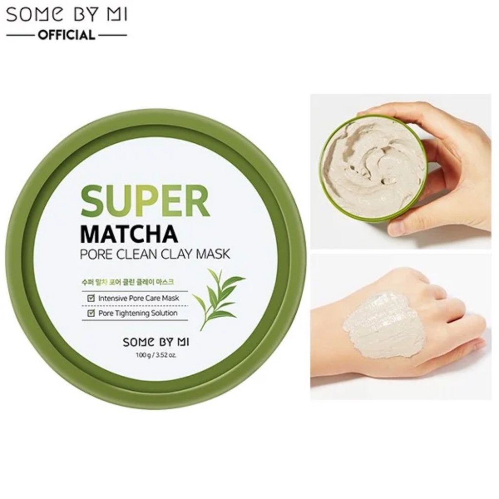 Mặt Nạ Đất Sét Trà Xanh Some By Mi Super Matcha Pore Clean Clay Mask 100g