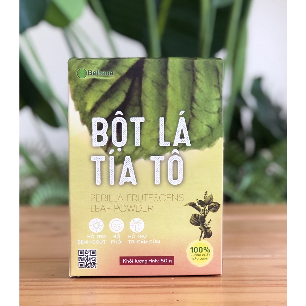 BỘT LÁ TÍA TÔ BEHENA NGUYÊN CHẤT BỔ PHỔI 50GRAM