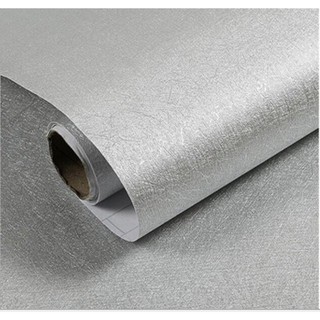 DECAL 1M Giấy dán tường KHỔ 45CM có sẵn keo - nhám sợi bạc