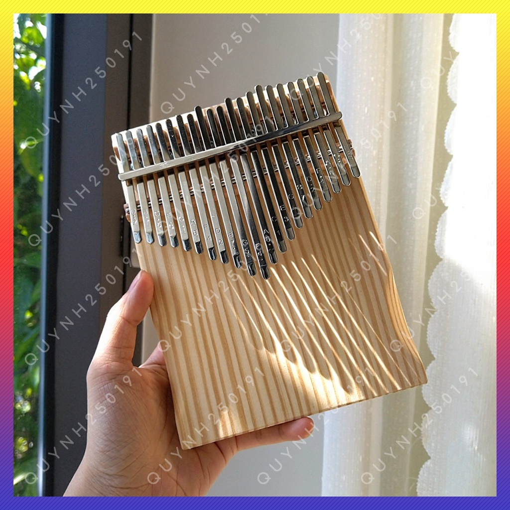 Đàn Kalimba 21 phím American Pine gỗ nguyên khối giá tốt - kèm phụ kiện âm vang hay không tịt nốt