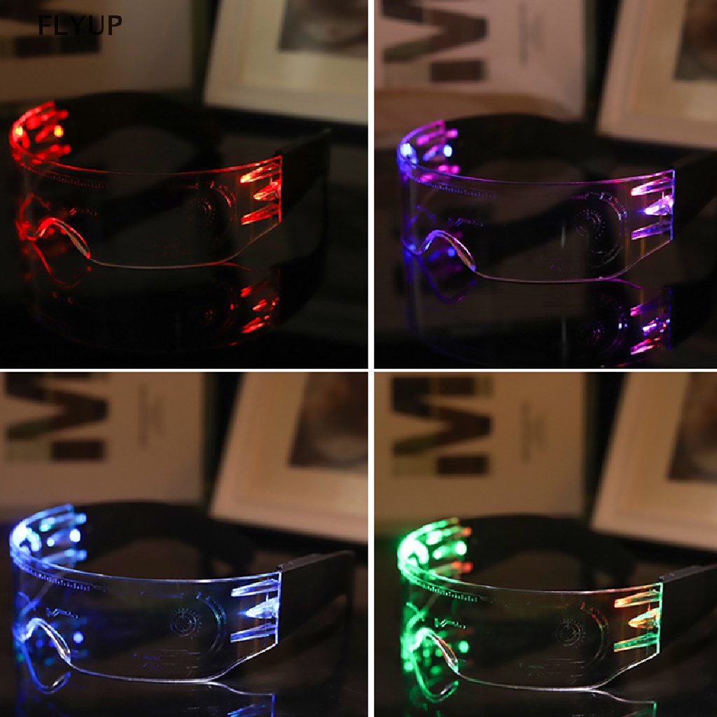 Kính Râm Thời Trang Tích Hợp Đèn LED Phát Sáng Phong Cách Punk Cổ Điển Dành Cho Nam Và Nữ