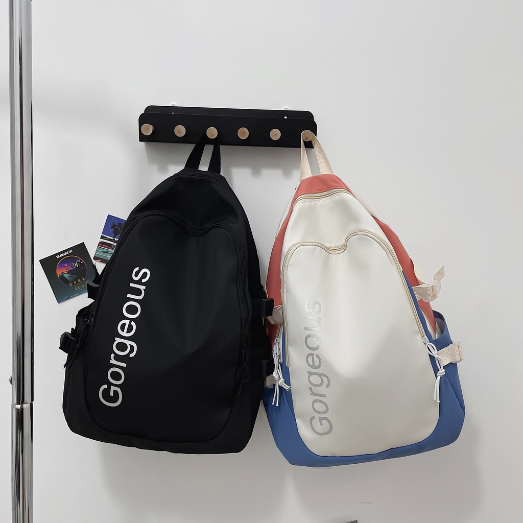 Balo thời trang nam nữ đi học thiết kế hiện đại, balo Ulzzang Hàn Quốc chống thấm nước