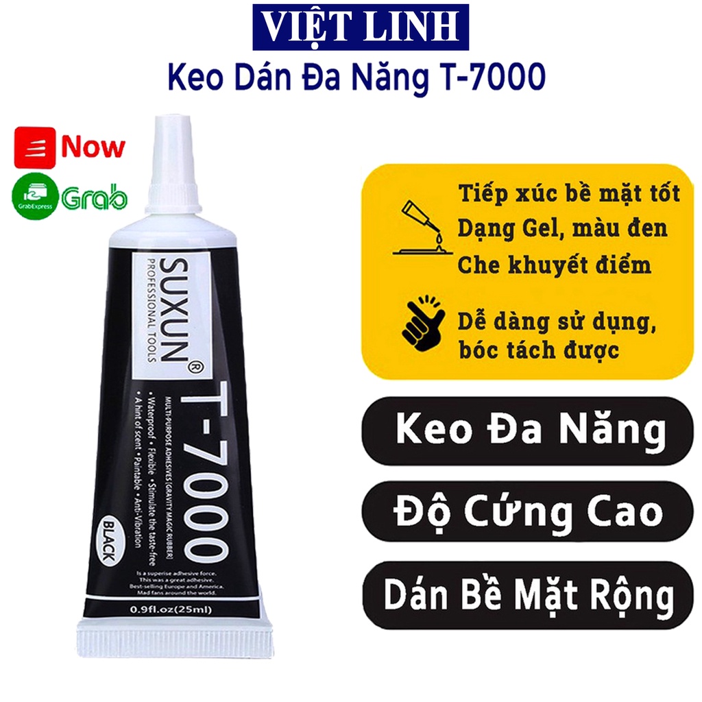 Keo dán đa năng T7000, dán viền màn hình, dán lưng điện thoại, linh kiện các loại đồ thủ công, keo màu đen an toàn