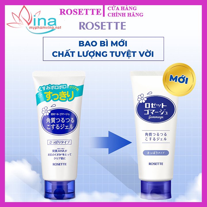 TẨY TẾ BÀO CHẾT ROSETTE GOMMAGE GENTLE PEELING GEL CHO MỌI LOẠI DA 120GR