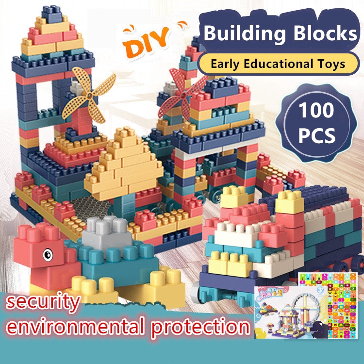 Set 100 khối xây dựng đồ chơi cho bé