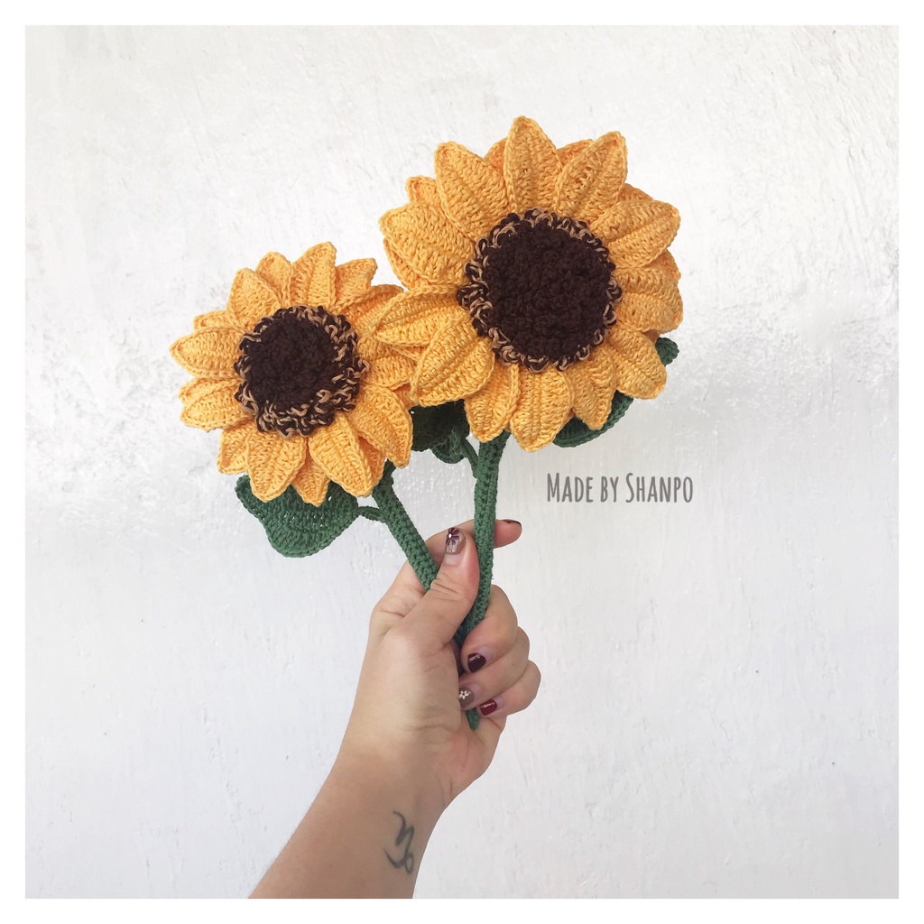 Set nguyên liệu móc len Hoa Hướng Dương 01