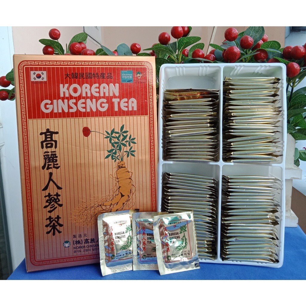 [ HỘP 100 GÓI] Trà Sâm Hàn Quốc Korean Ginseng Tea