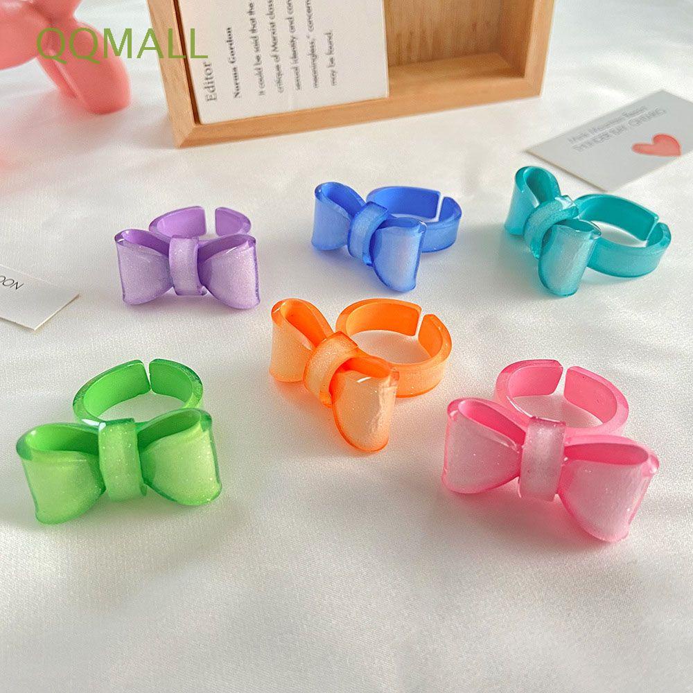 Nhẫn Hở Hình Nơ Bằng Nhựa Resin Sáng Tạo Cho Nữ