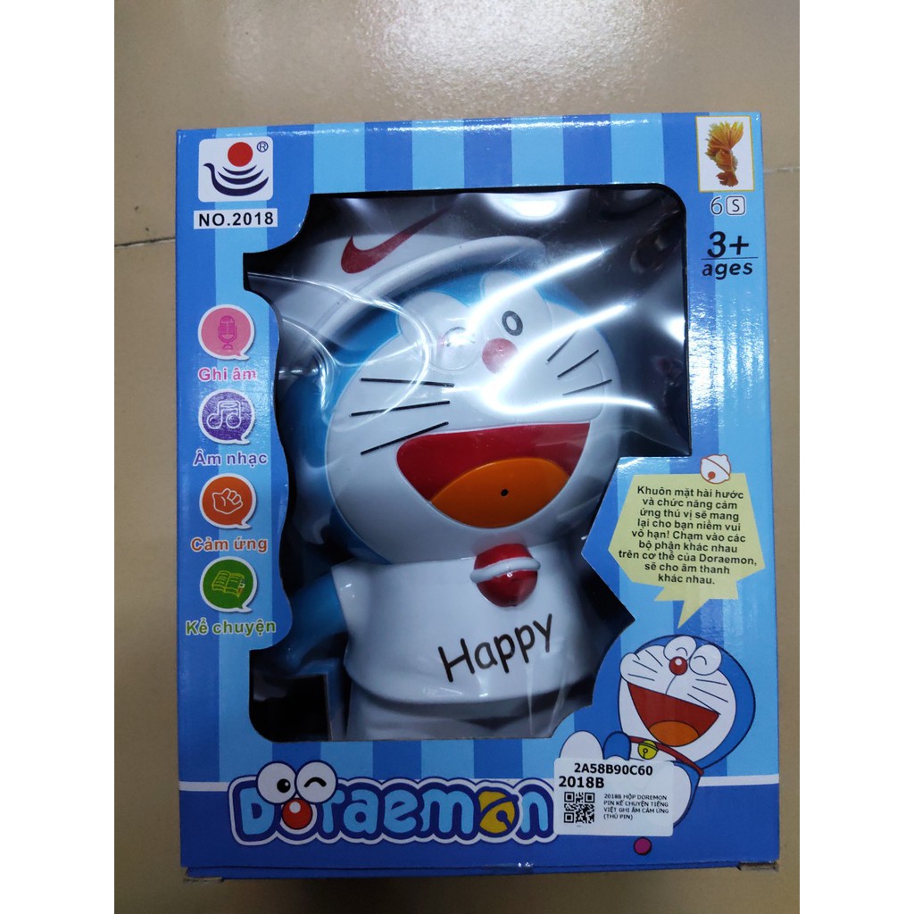 Hộp Doraemon Kể Chuyện Tiếng Việt Cho Bé, Sử Dụng Pin AA, Nhiều chức năng vui nhộn, hài hước