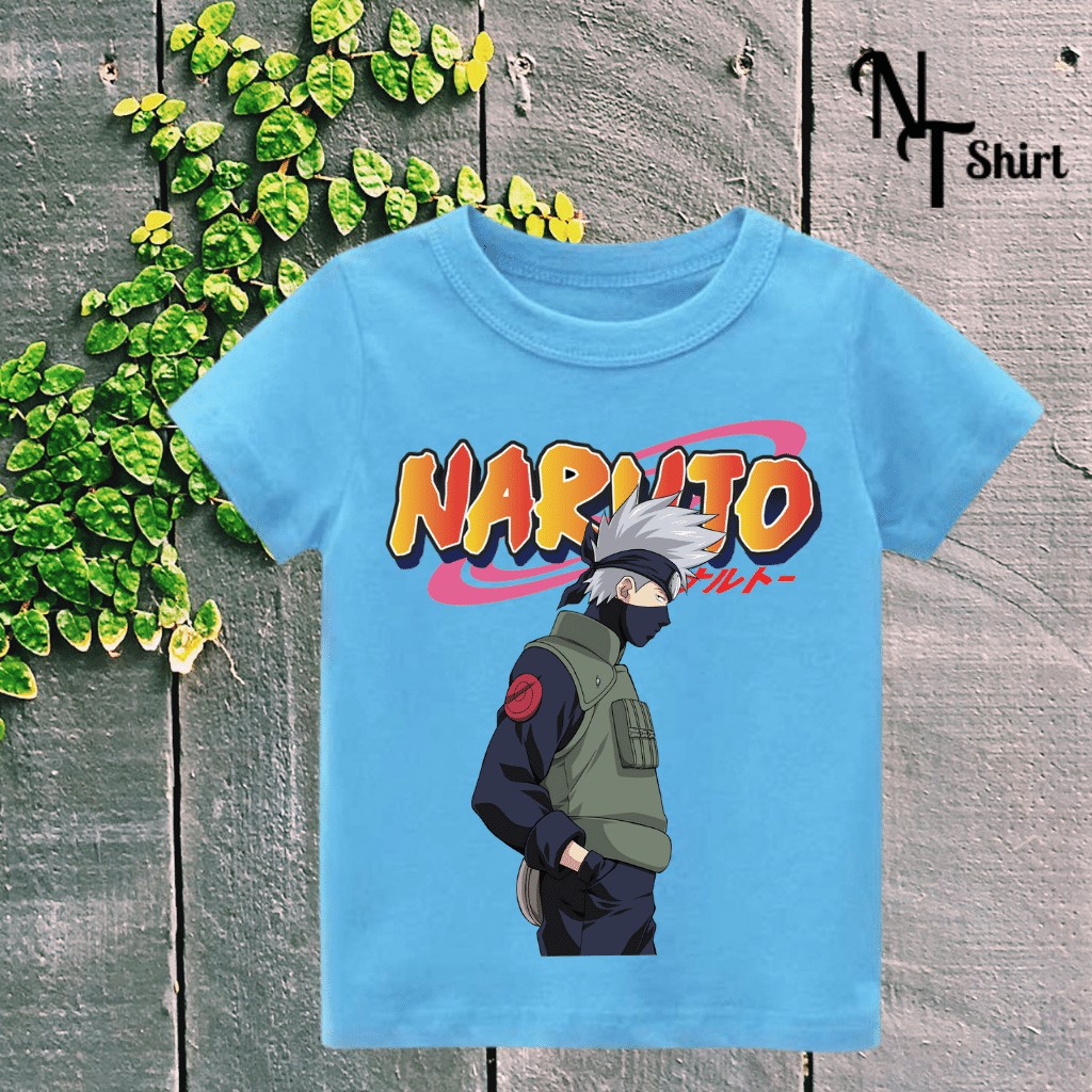 Áo thun bé trai in hình Uchiha itachi, Naruto, Kakashi, Áo cotton xịn mặc mát thoải mái 09