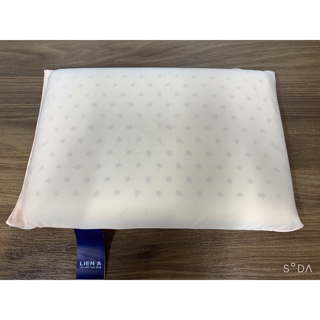 Gối nằm oval Liên Á cao su thiên nhiên 100% kích thước 24x37x6,5cm