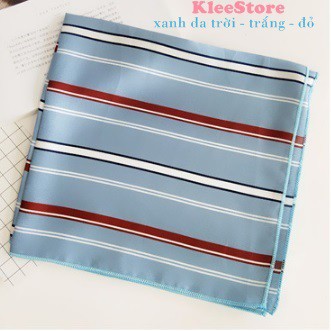 KHĂN LỤA VUÔNG SATIN KẺ 50x50 cm